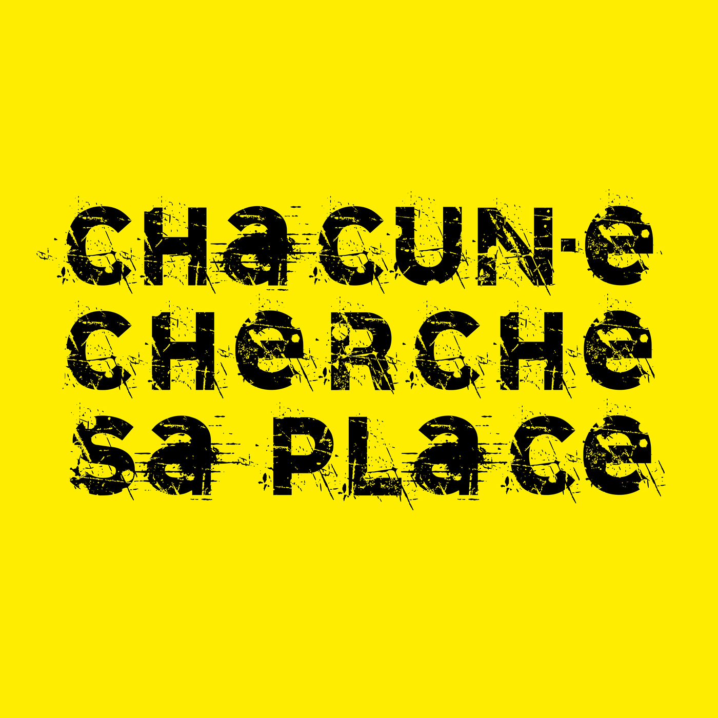 Chacun cherche sa place cover art